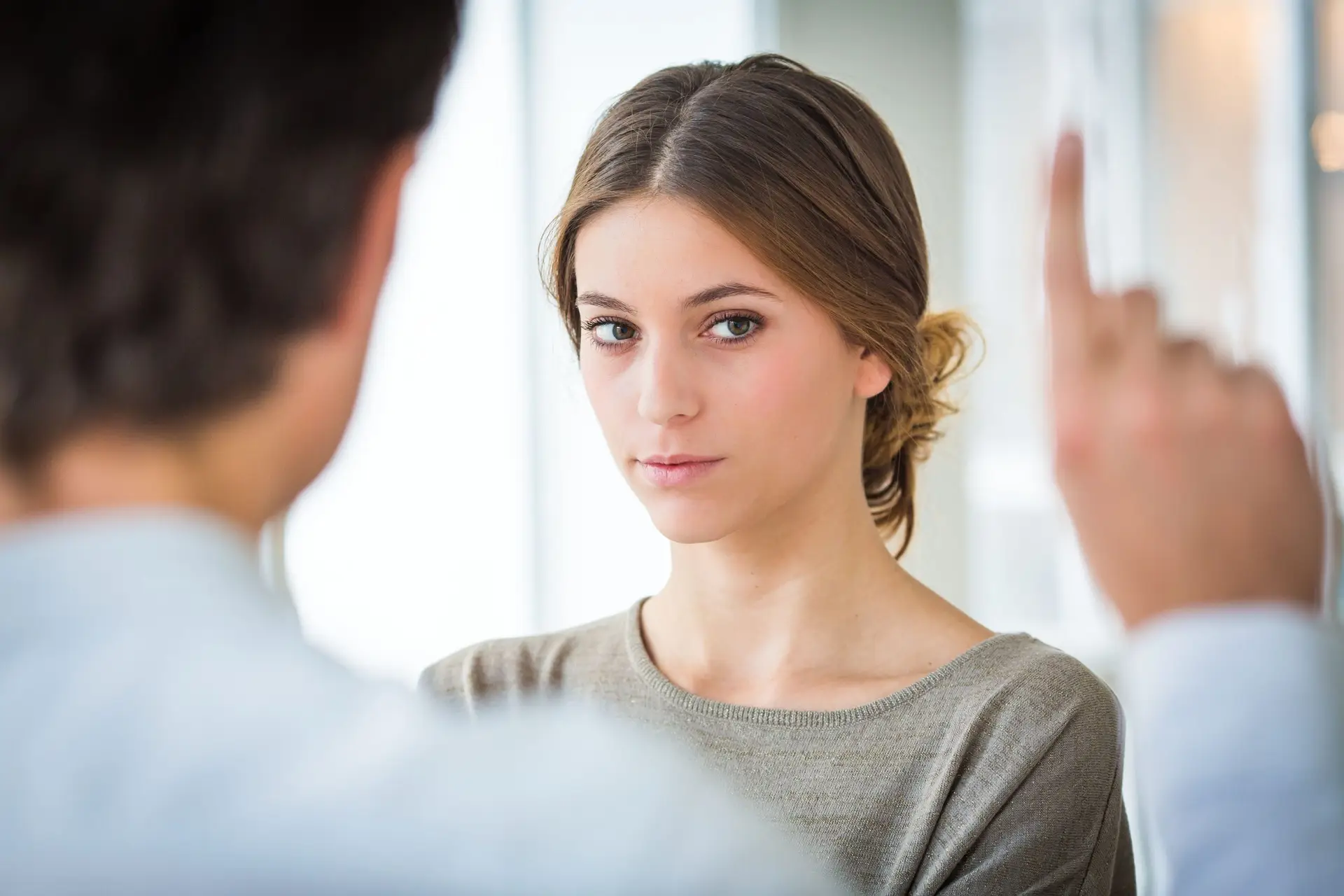 Woman undergoing EMDR (Eye Movement Desensitization and Reprocessing)